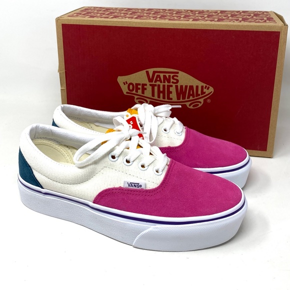 VANS Era Platform Multicolor Low Women's Size 7 Canvas Suede VN0A3WLUWVY - Picture 8 of 11